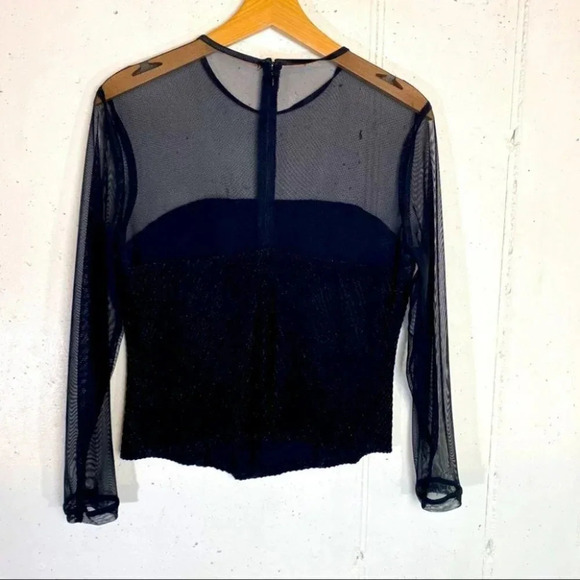 Jeffrey & Dara 2 piece pants & top  black‎ sheer glitter set - Picture 3 of 12